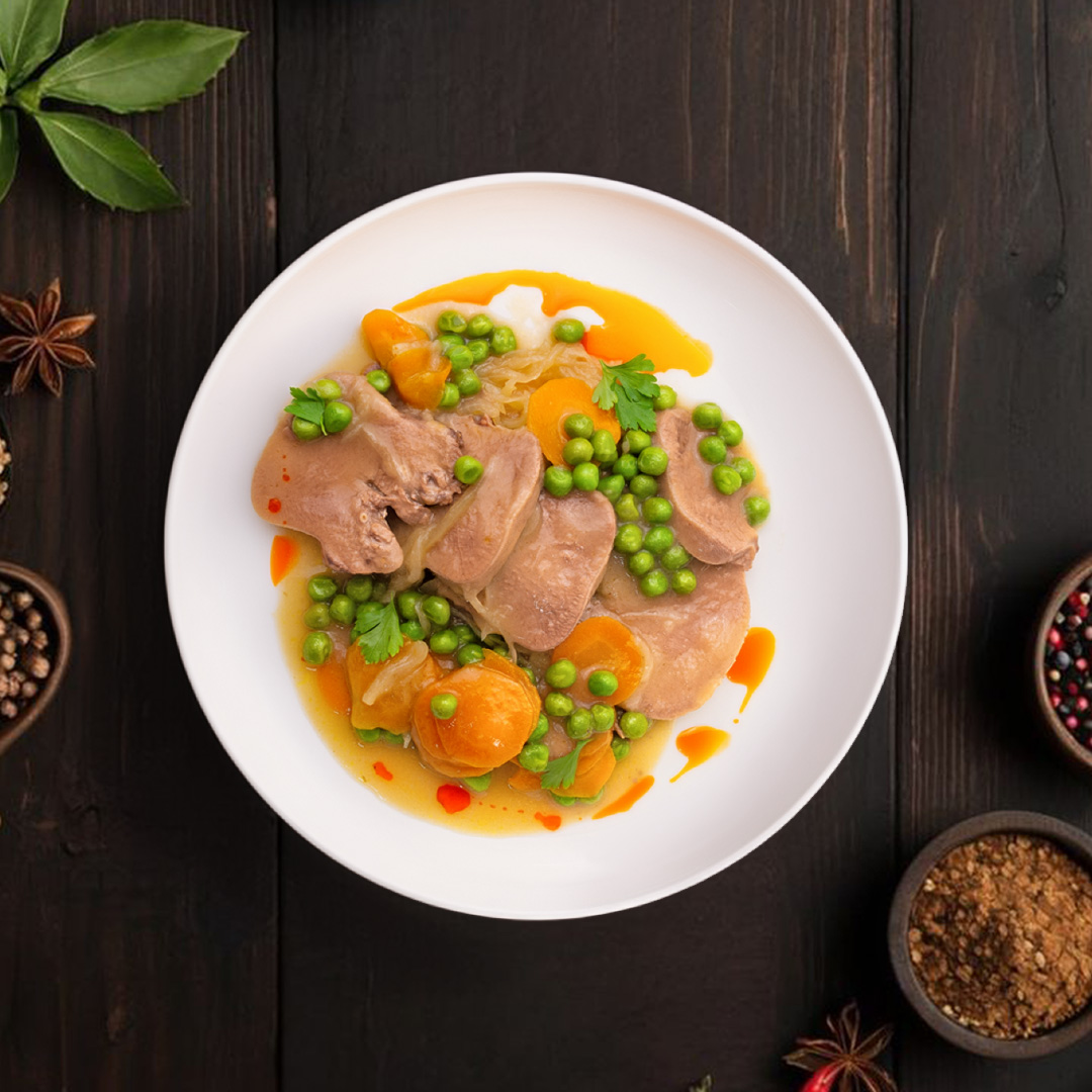Lengua de vacuno arvejada cocinarium